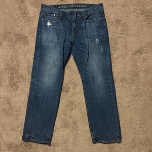 American Eagle Outfitters Men's Blue Straight Jeans